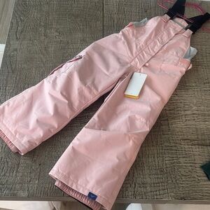 Roxy NWT Pink Kids Snow Bib Size 4/5